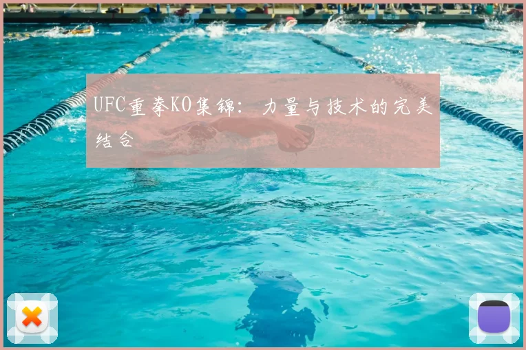 UFC重拳KO集锦：力量与技术的完美结合