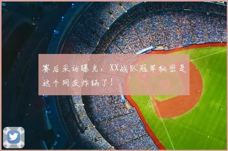 赛后采访曝光，XX战队冠军秘密是这个网友炸锅了！